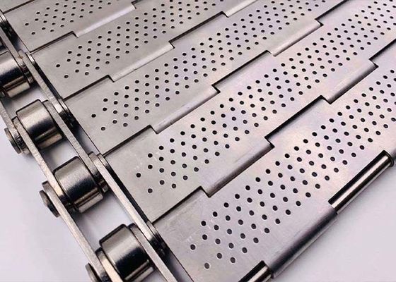 स्टेनलेस स्टील छिद्रित कन्वेयर बेल्ट 1mm-4mm प्लेट मोटाई