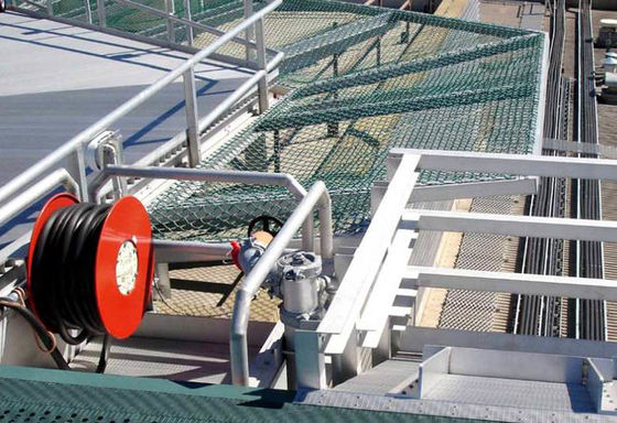 316L एसएस चेन लिंक हेलीडेक सुरक्षा नेट उच्च तन्यता ताकत