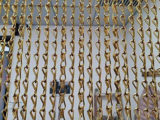 ब्लू हुक चेन मेटल पर्दा दरवाजा या खिड़की सजावट चेन मक्खी स्क्रीन के साथ
