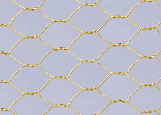 Multi Purpose Brass Copper Bronze Hexagonal Wire Mesh with Bright Color Used in Agriculture and Food Processing Industries