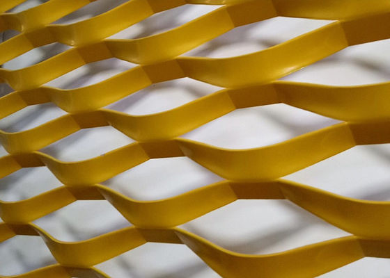 पाउडर लेपित एल्यूमीनियम विस्तारित धातु जाल के लिए भवन आवरण मुखौटा