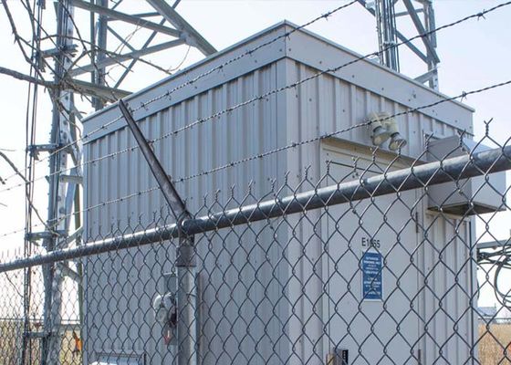 विद्युत सुरक्षा 1.8 एम चेन लिंक बाड़ विनाइल कोटिंग