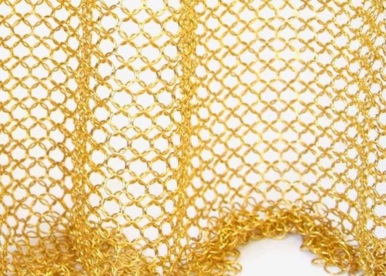 एल्यूमीनियम 0.8 मिमी तार व्यास चेनमेल पर्दे सजावटी अंगूठी धातु जाल उत्कृष्ट स्थायित्व और लचीलापन