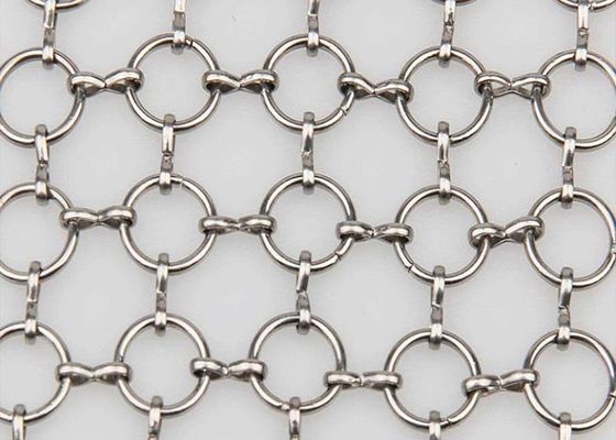 ब्लू स्टेनलेस स्टील रिंग जाल सजावटी जाल के साथ तार व्यास 0.5mm-3mm