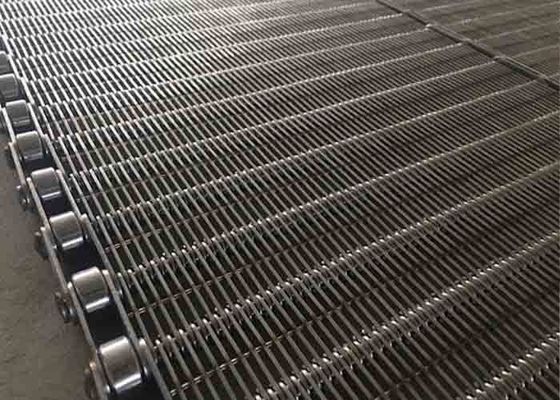 खाद्य ग्रेड स्टेनलेस स्टील आई लिंक बेल्ट SS304 SS316 कस्टम चौड़ाई